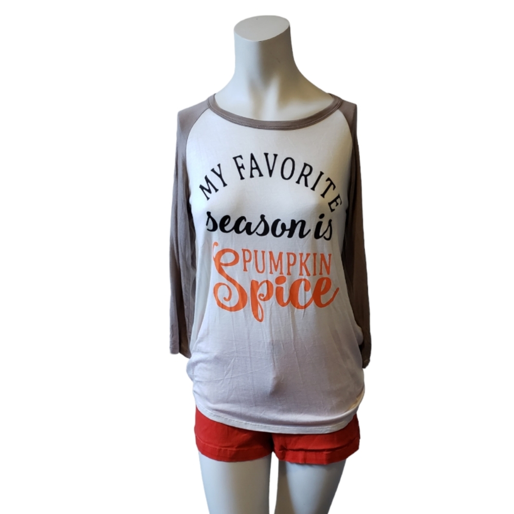 Color Bear Large Raglan Rayon blend shirt Pumpkin spice